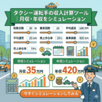 タクシー運転手の収入計算ツール｜月収・年収を無料シミュレーション【2026年版】